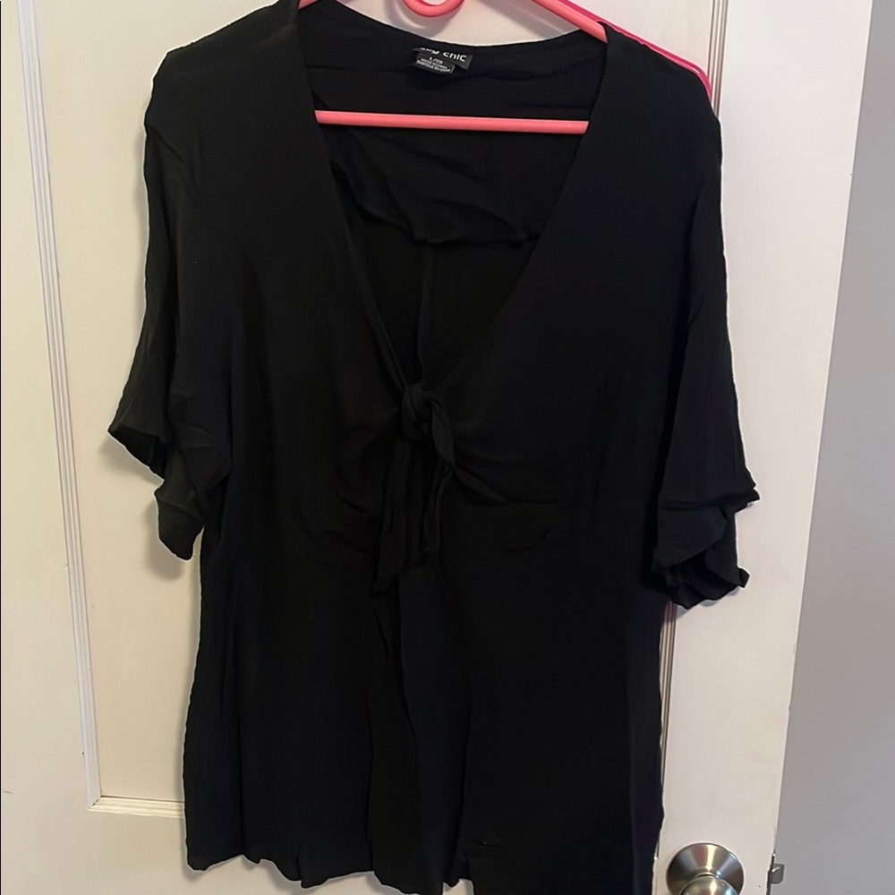 City Chic Tie-Front Top